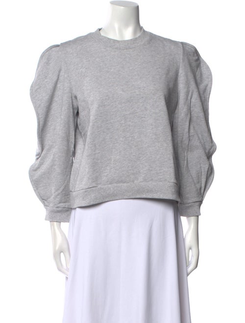 Tibi Crew Neck Long Sleeve Sweatshirt