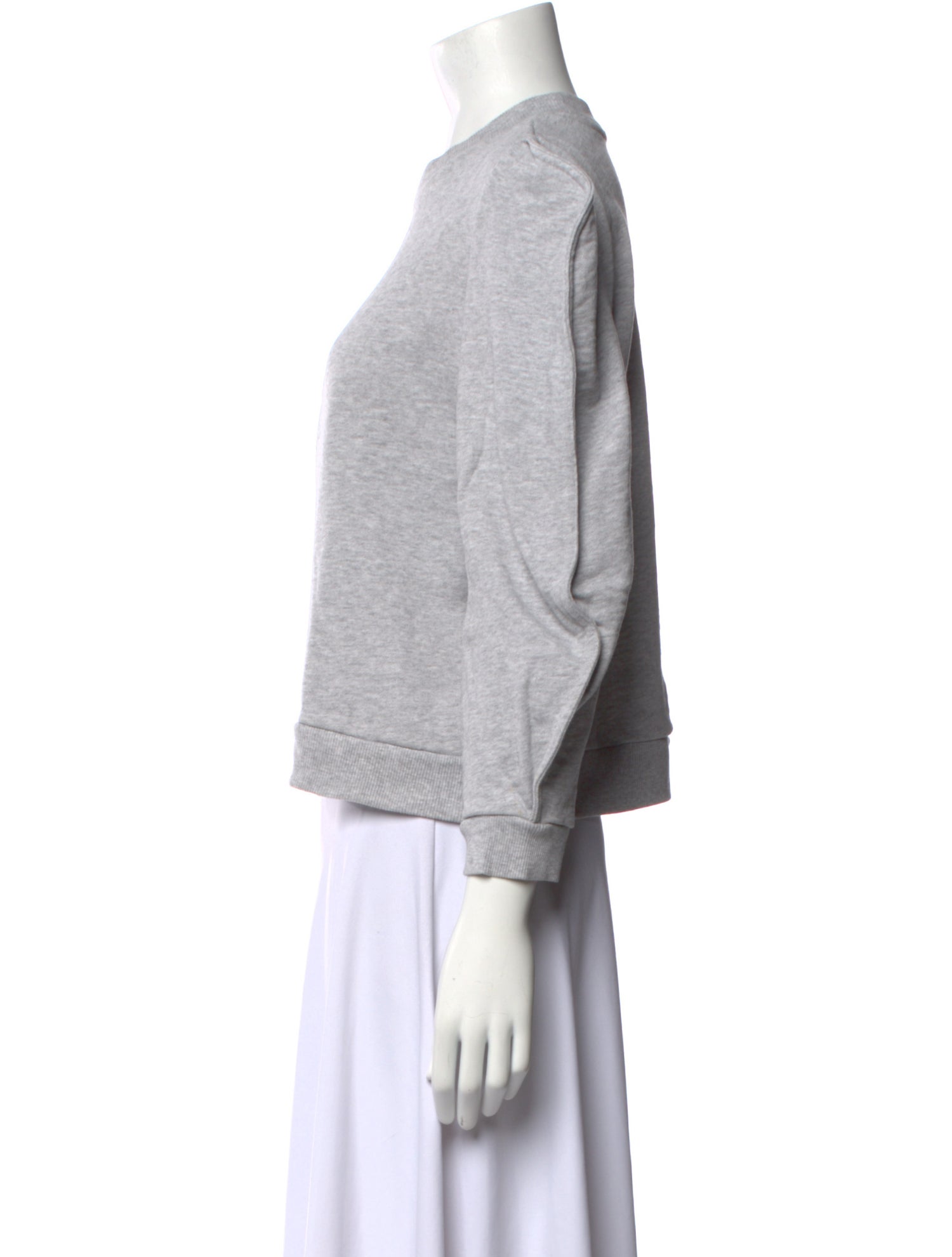 Tibi Crew Neck Long Sleeve Sweatshirt