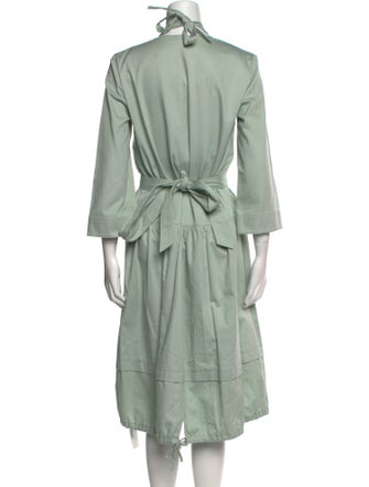 Tibi Crew Neck Midi Length Dress