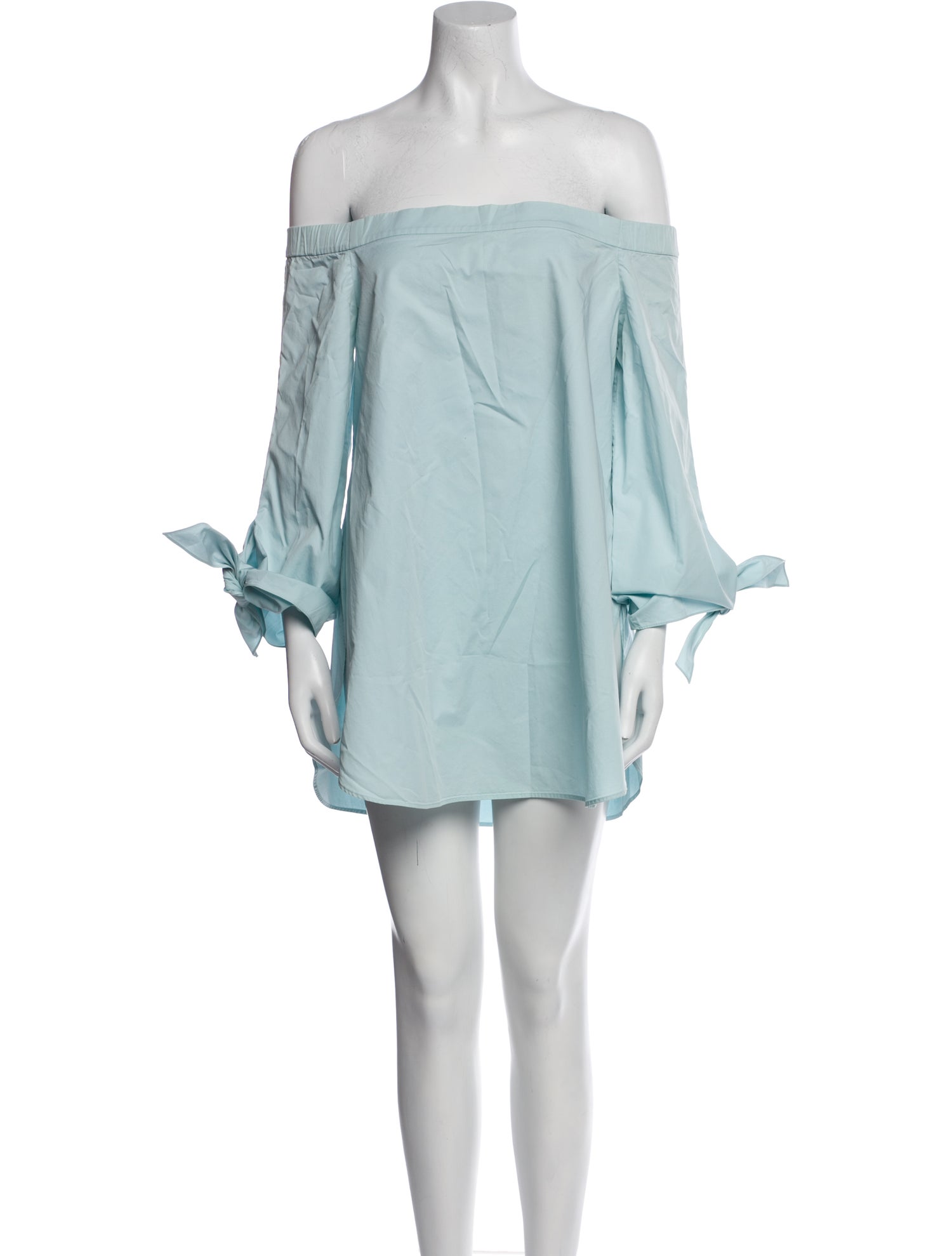 Tibi Off-The-Shoulder Mini Dress