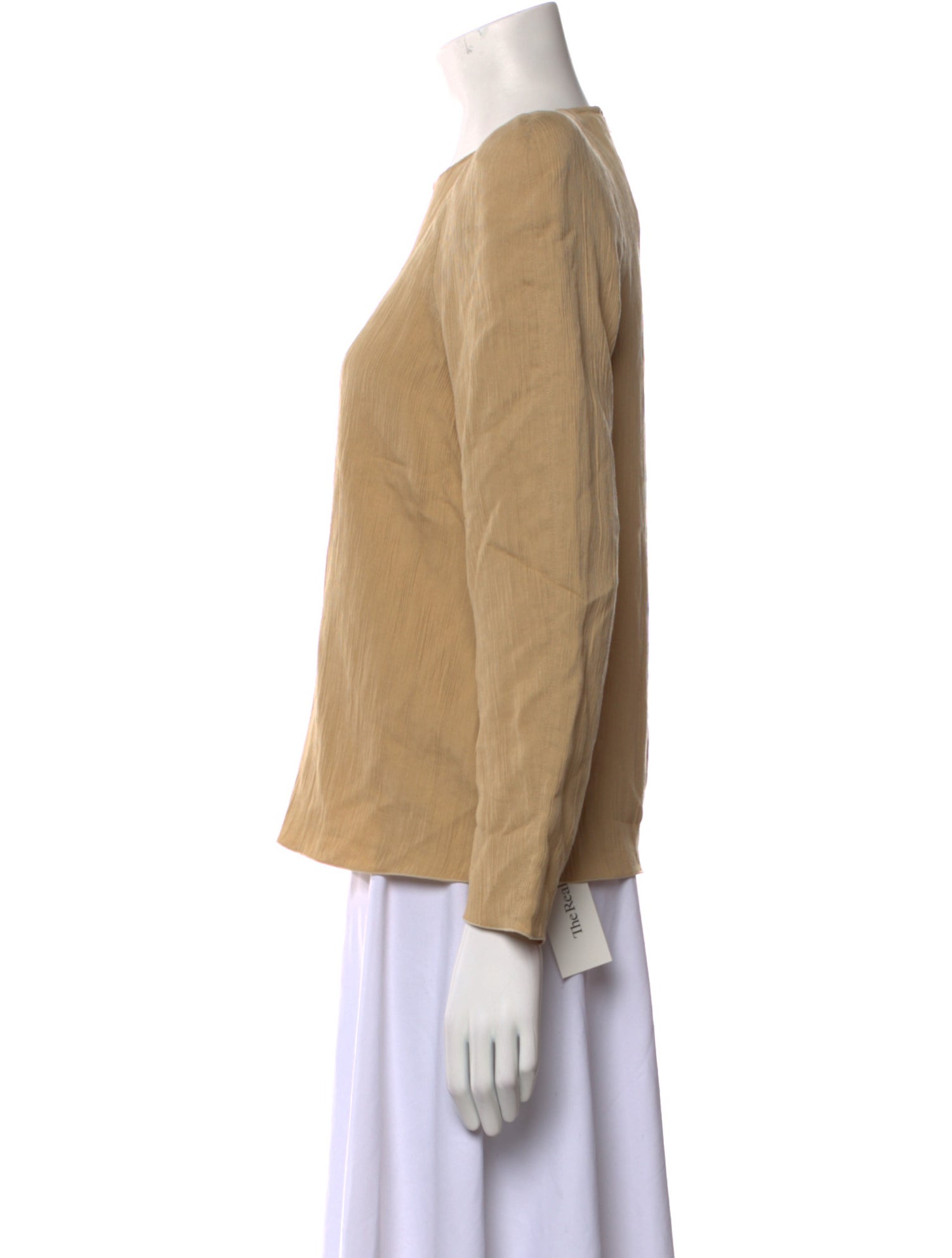 Tibi Crew Neck Three-Quarter Sleeve Top w/ Tags