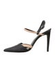 Tibi Leather Colorblock Pattern Slingback Pumps