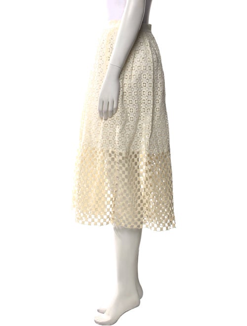 Tibi Lace Pattern Midi Length Skirt