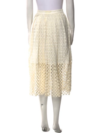 Tibi Lace Pattern Midi Length Skirt