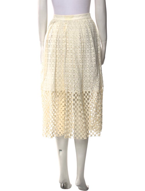 Tibi Lace Pattern Midi Length Skirt