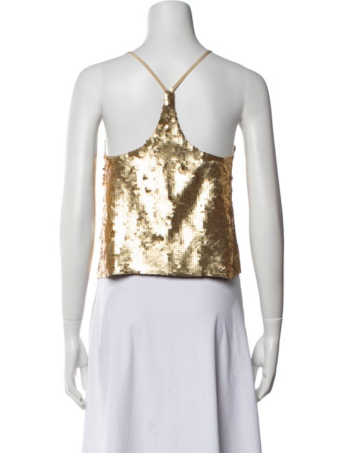 Tibi Silk Scoop Neck Crop Top