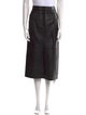 Tibi Lamb Leather Midi Length Skirt