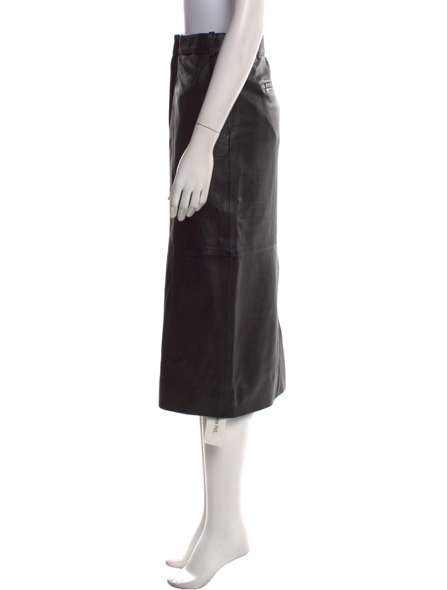 Tibi Lamb Leather Midi Length Skirt