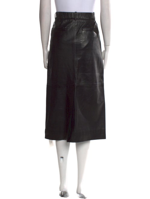 Tibi Lamb Leather Midi Length Skirt