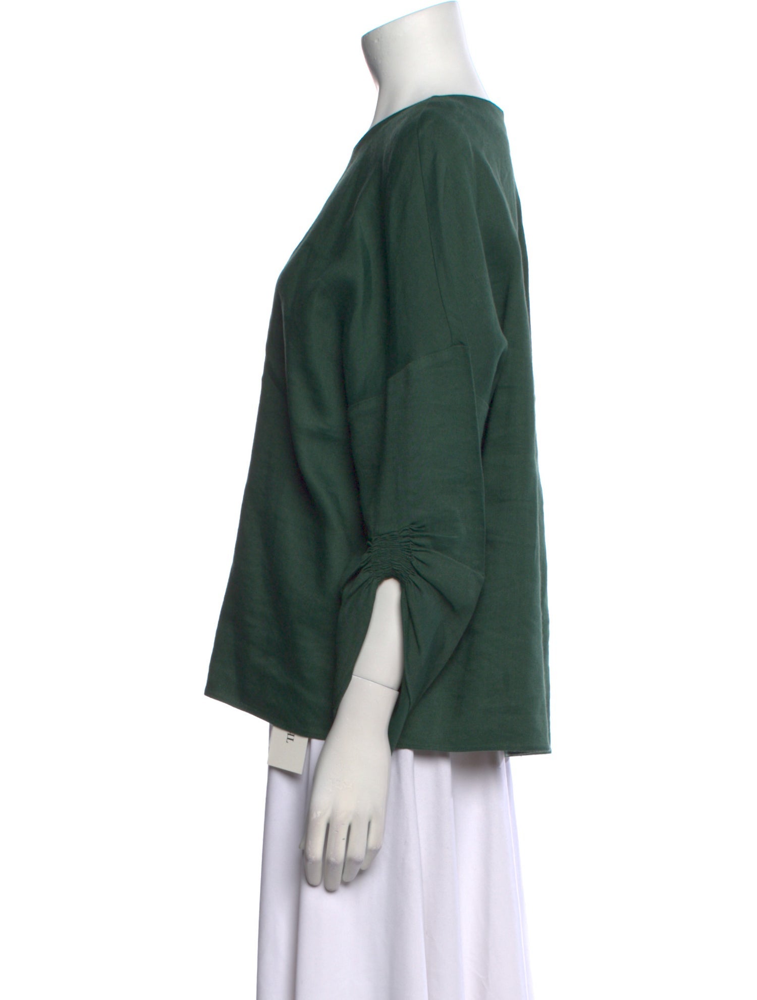 Tibi V-Neck Three-Quarter Sleeve Blouse