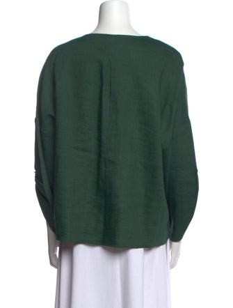 Tibi V-Neck Three-Quarter Sleeve Blouse