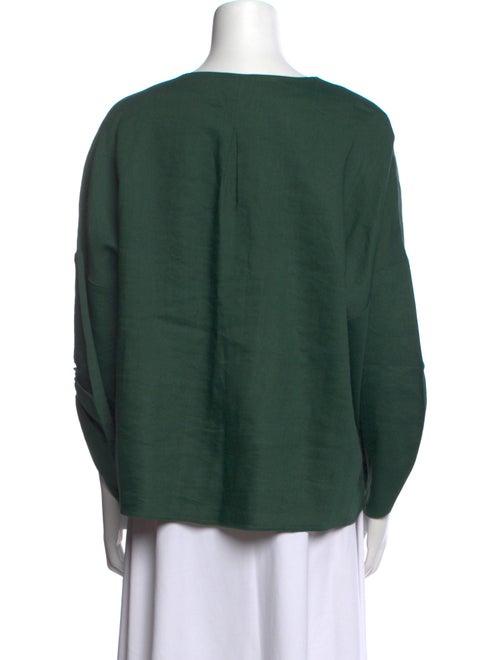 Tibi V-Neck Three-Quarter Sleeve Blouse