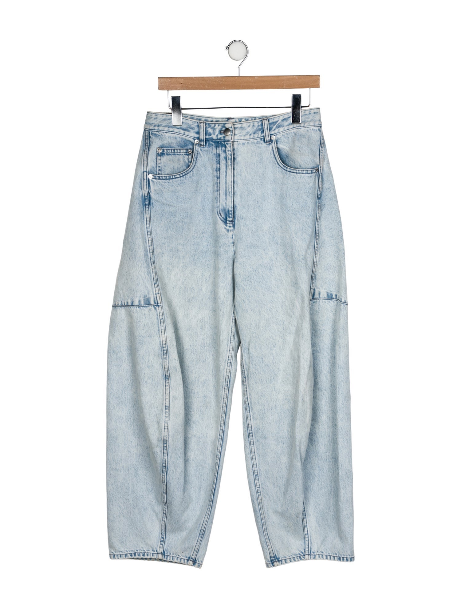 Tibi High-Rise Straight Leg Jeans