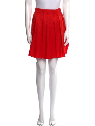 Tibi Pleated Accents Knee-Length Skirt