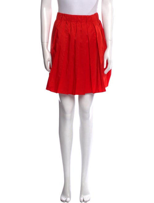 Tibi Pleated Accents Knee-Length Skirt