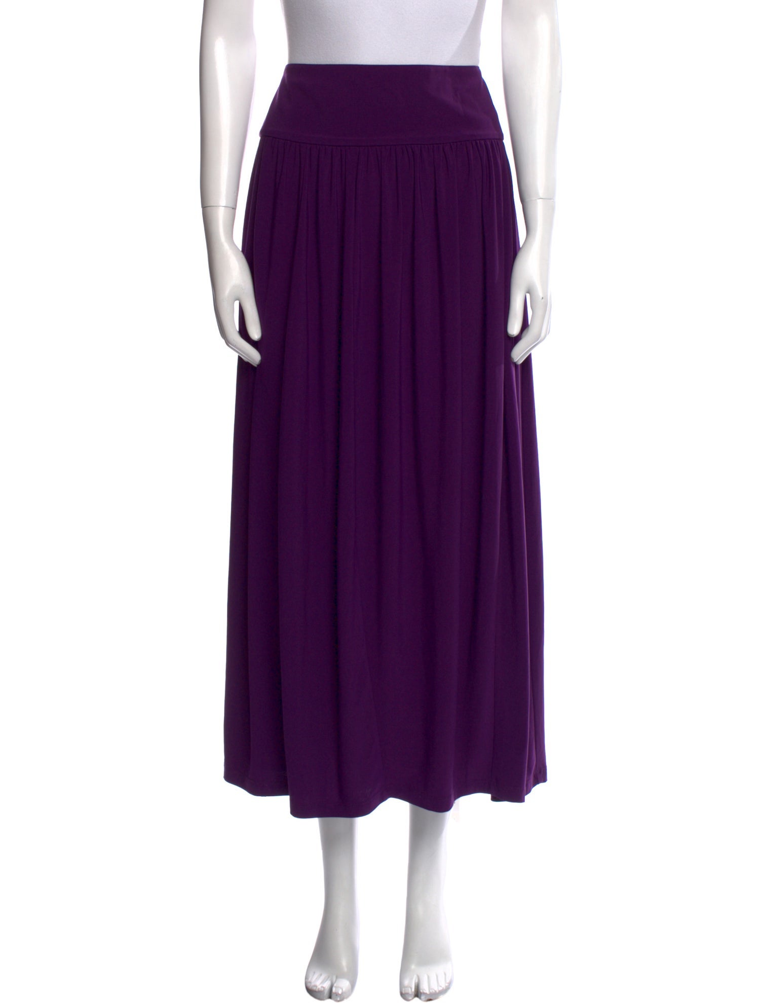 Tibi Pleated Accents Midi Length Skirt