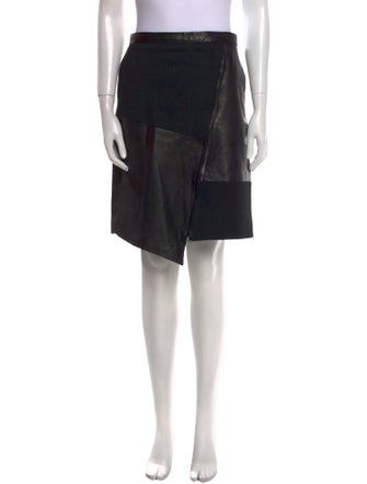 Tibi Leather Knee-Length Skirt