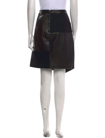Tibi Leather Knee-Length Skirt