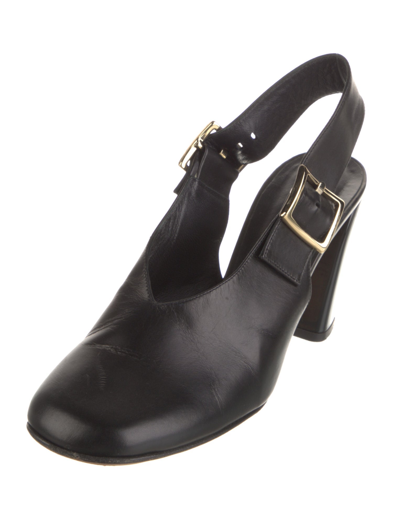 Tibi Leather Slingback Pumps