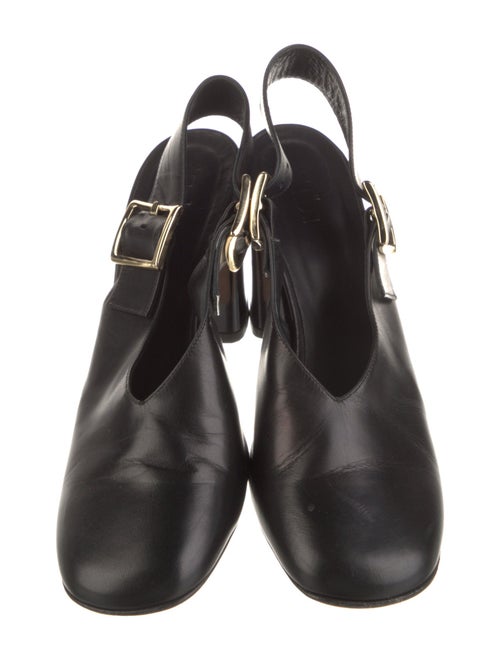 Tibi Leather Slingback Pumps