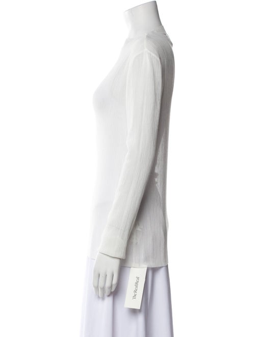 Tibi Bateau Neckline Long Sleeve Blouse