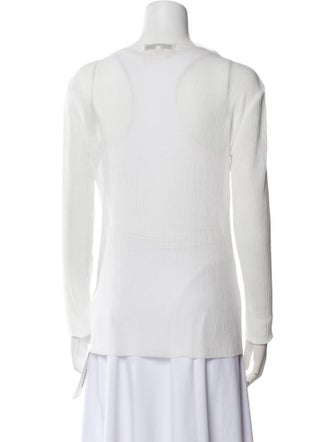 Tibi Bateau Neckline Long Sleeve Blouse