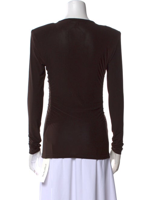 Tibi Crew Neck Long Sleeve Top