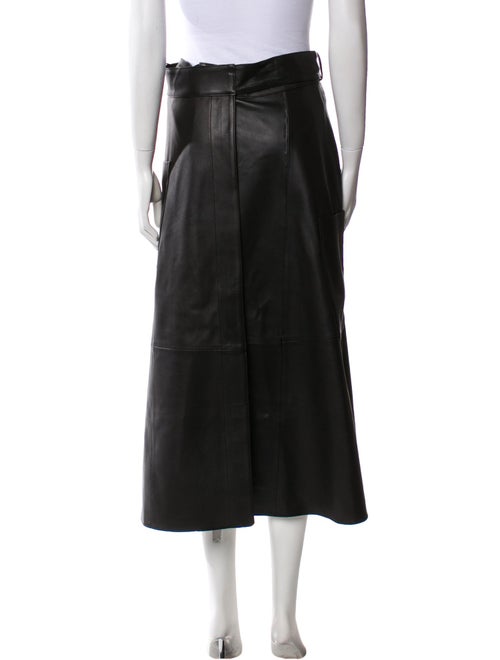 Tibi Lamb Leather Midi Length Skirt