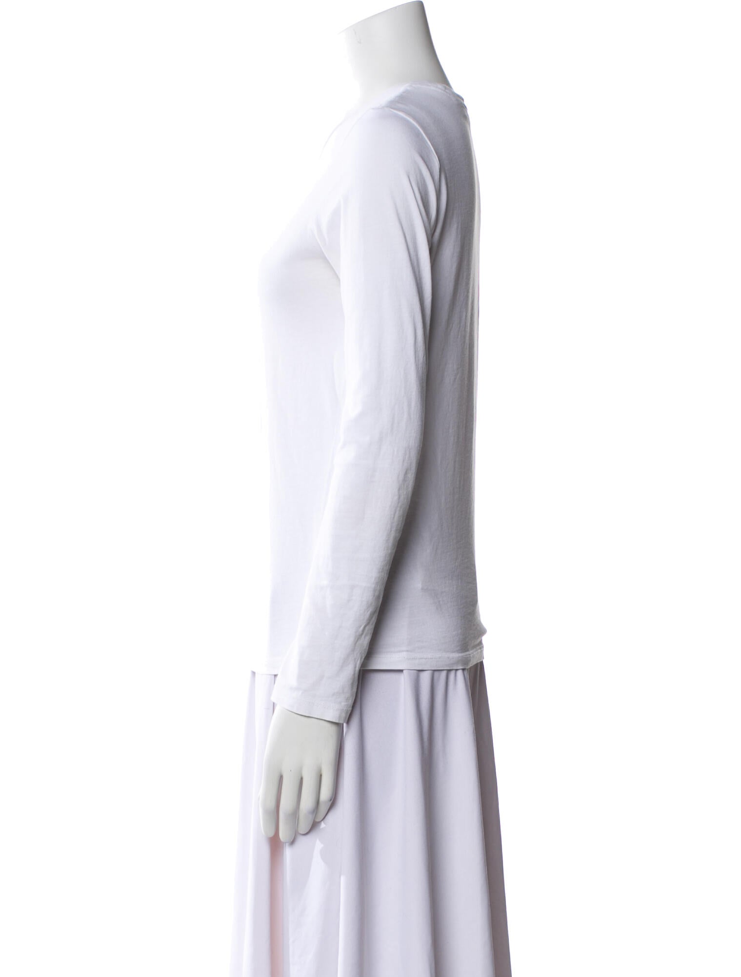 Tibi Crew Neck Long Sleeve T-Shirt