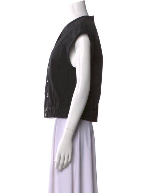 Tibi V-Neck Short Sleeve Crop Top