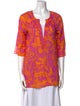 Tibi Printed V-Neck Tunic