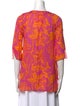 Tibi Printed V-Neck Tunic