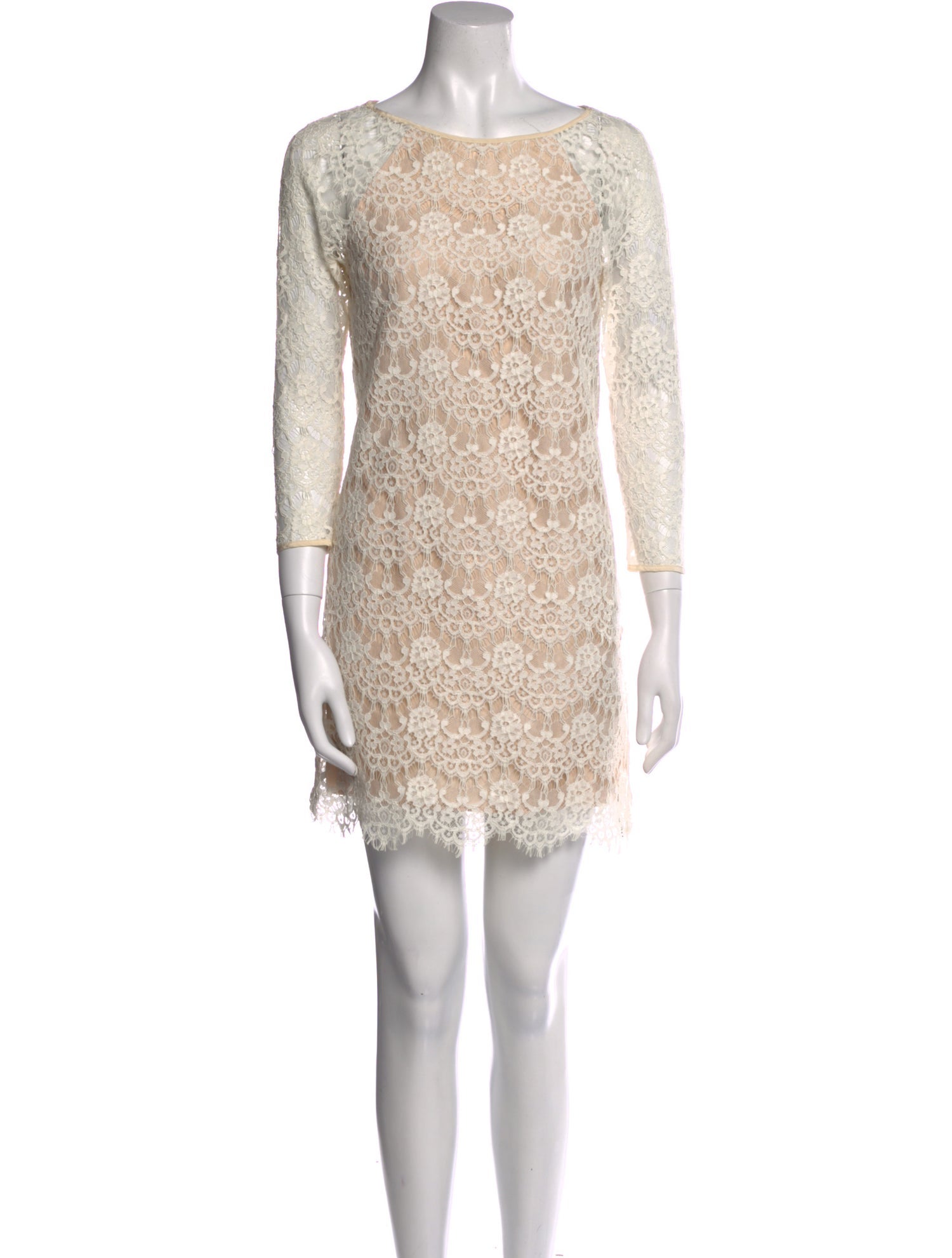 Tibi Lace Pattern Mini Dress