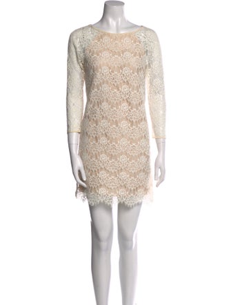 Tibi Lace Pattern Mini Dress