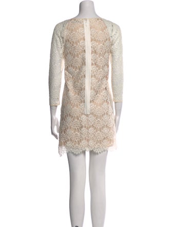 Tibi Lace Pattern Mini Dress