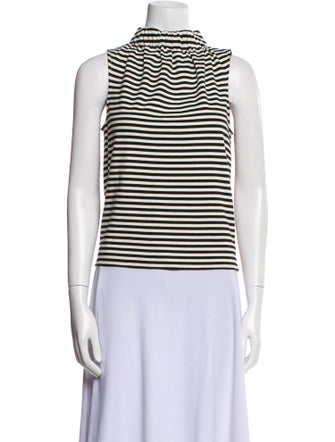 Tibi Striped Turtleneck Top