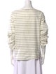 Tibi Striped Bateau Neckline Top