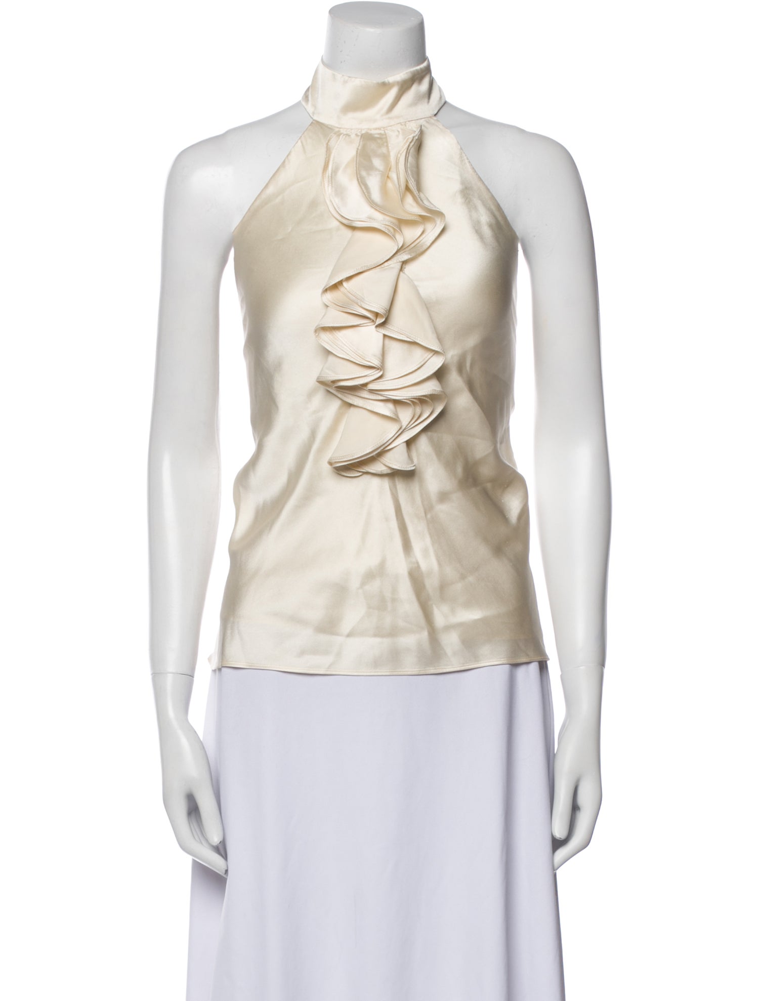 Tibi Silk Mock Neck Blouse
