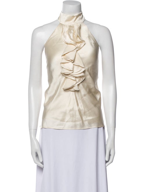 Tibi Silk Mock Neck Blouse