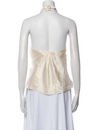 Tibi Silk Mock Neck Blouse