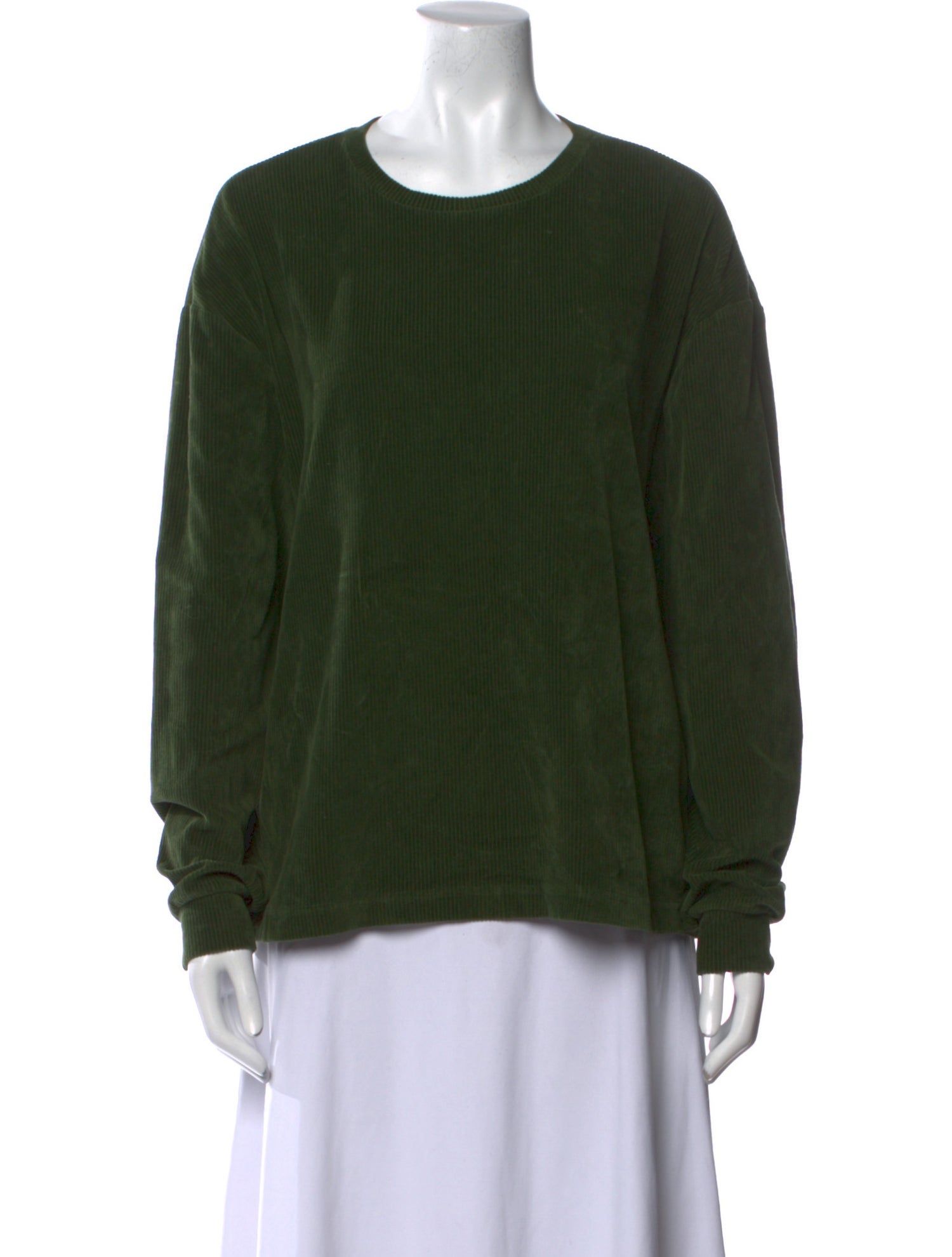 Tibi Crew Neck Long Sleeve Sweatshirt