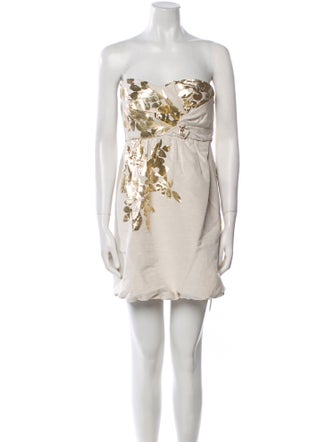 Tibi Strapless Mini Dress