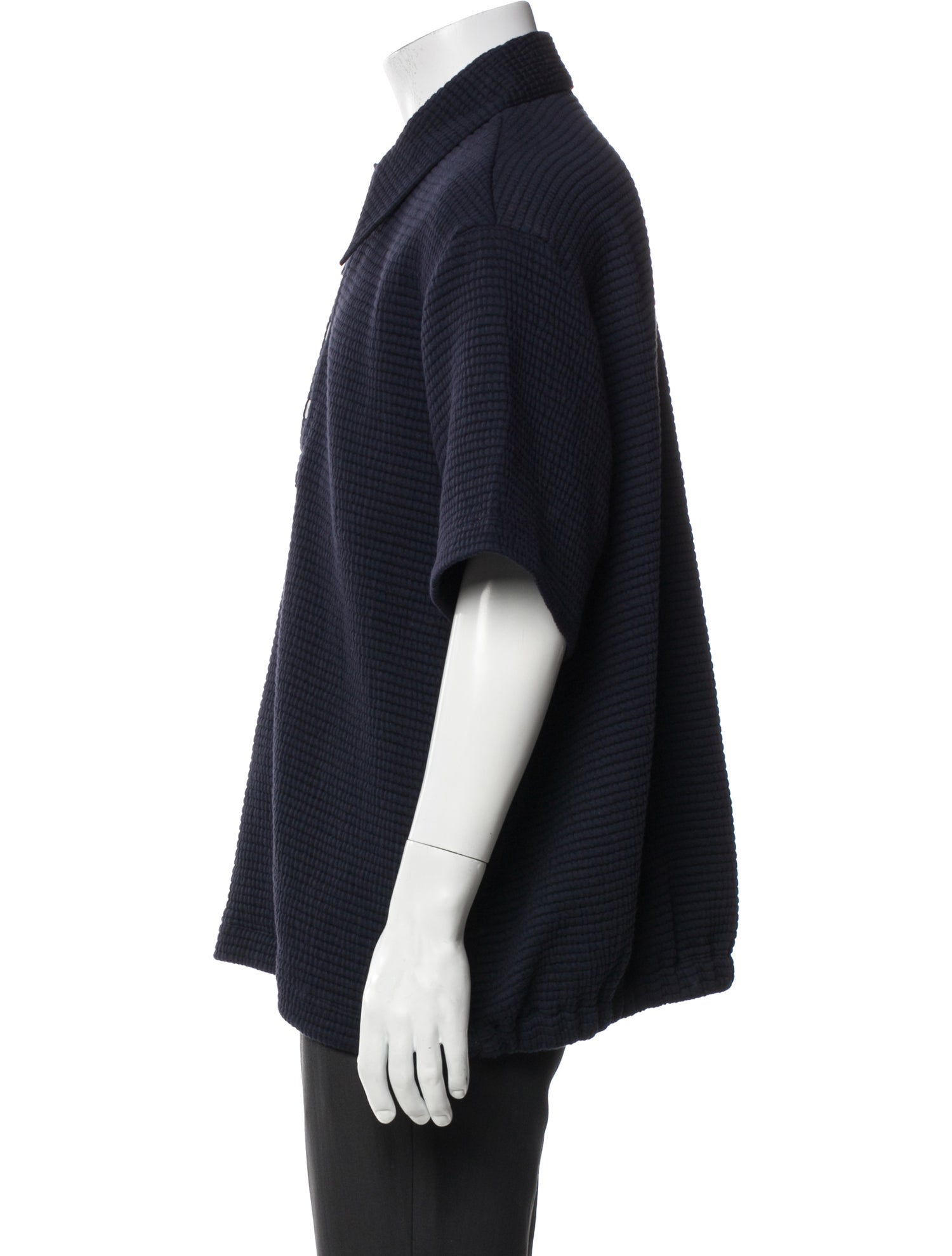 Tibi Collar Short Sleeve Polo Shirt