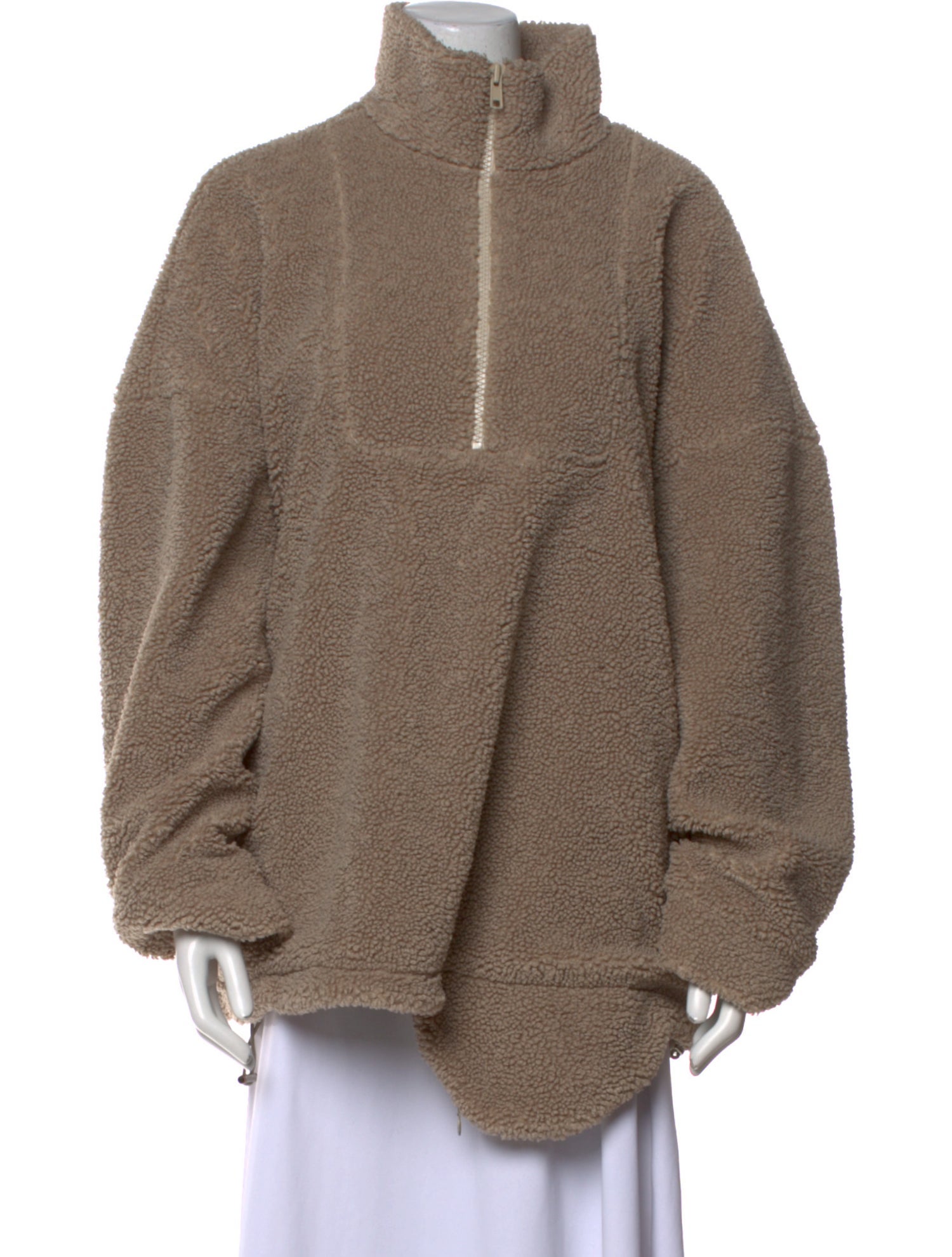Tibi Mock Neck Long Sleeve Sweatshirt