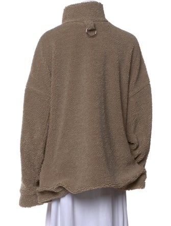 Tibi Mock Neck Long Sleeve Sweatshirt