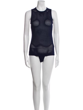 Tibi Crew Neck Sleeveless Bodysuit