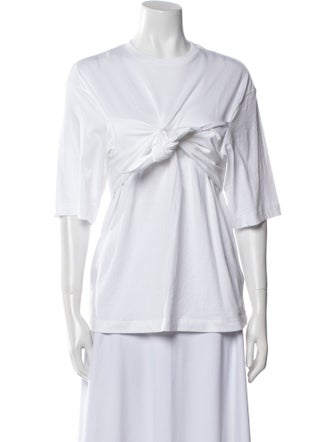 Tibi Crew Neck Short Sleeve T-Shirt