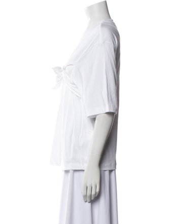 Tibi Crew Neck Short Sleeve T-Shirt