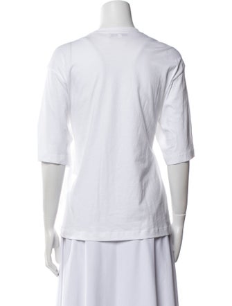 Tibi Crew Neck Short Sleeve T-Shirt