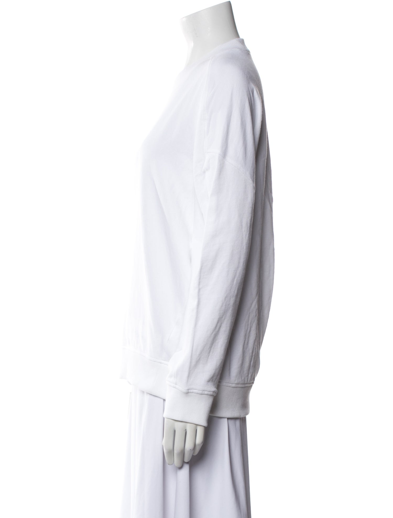 Tibi Crew Neck Long Sleeve Sweatshirt